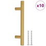 Tiradores para armarios 10 uds acero inoxidable dorado 96 mm