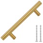 Tiradores para armarios 10 uds acero inoxidable dorado 96 mm