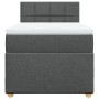 Cama box spring con colchón tela gris oscuro 80x200 cm en Camas y somieres | Comprar online en Foro24