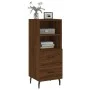 Engineered wood brown oak sideboard 34.5x34x90 cm by vidaXL, Sideboards - Ref: Foro24-828691, Price: 56,75 €, Discount: %