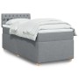 Cama box spring con colchón tela gris claro 80x200 cm en Camas y somieres | Comprar online en Foro24