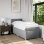 Cama box spring con colchón tela gris claro 80x200 cm en Camas y somieres | Comprar online en Foro24