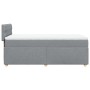 Cama box spring con colchón tela gris claro 80x200 cm en Camas y somieres | Comprar online en Foro24