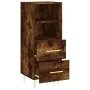 Smoked oak engineered wood sideboard 34.5x34x90 cm by vidaXL, Sideboards - Ref: Foro24-828657, Price: 51,30 €, Discount: %