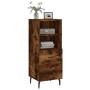 Aparador madera de ingeniería roble ahumado 34,5x34x90 cm de vidaXL, Aparadores - Ref: Foro24-828689, Precio: 55,21 €