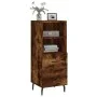 Smoked oak engineered wood sideboard 34.5x34x90 cm by vidaXL, Sideboards - Ref: Foro24-828689, Price: 54,72 €, Discount: %