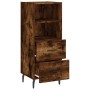Aparador madera de ingeniería roble ahumado 34,5x34x90 cm de vidaXL, Aparadores - Ref: Foro24-828689, Precio: 55,26 €, Descue...