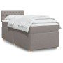 Cama box spring con colchón tela gris taupe 80x200 cm en Camas y somieres | Comprar online en Foro24