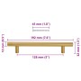 Tiradores para armarios 10 uds acero inoxidable dorado 128 mm