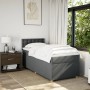 Cama box spring con colchón tela gris oscuro 80x200 cm en Camas y somieres | Comprar online en Foro24
