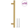 Tiradores para armarios 10 uds acero inoxidable dorado 160 mm