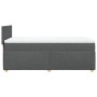 Cama box spring con colchón tela gris oscuro 90x190 cm