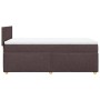 Cama box spring con colchón tela marrón oscuro 90x190 cm en Camas y somieres | Comprar online en Foro24