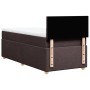 Cama box spring con colchón tela marrón oscuro 90x190 cm en Camas y somieres | Comprar online en Foro24