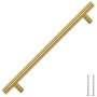 Tiradores para armarios 5 uds acero inoxidable dorado 192 mm