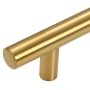 Tiradores para armarios 5 uds acero inoxidable dorado 192 mm