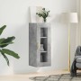 Armario de pared gris hormigón 34,5x34x90 cm de vidaXL, Aparadores - Ref: Foro24-828904, Precio: 41,89 €, Descuento: %