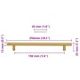 Tiradores para armarios 5 uds acero inoxidable dorado 192 mm