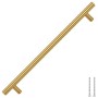 Tiradores para armarios 5 uds acero inoxidable dorado 224 mm