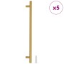 Tiradores para armarios 5 uds acero inoxidable dorado 320 mm