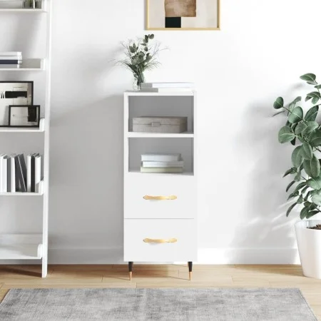 Weißes Sideboard aus Holzwerkstoff, 34,5 x 34 x 90 cm von vidaXL, Sideboards - Ref: Foro24-828644, Preis: 52,48 €, Rabatt: %