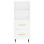 Weißes Sideboard aus Holzwerkstoff, 34,5 x 34 x 90 cm von vidaXL, Sideboards - Ref: Foro24-828644, Preis: 52,48 €, Rabatt: %