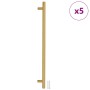 Tiradores para armarios 5 uds acero inoxidable dorado 480 mm