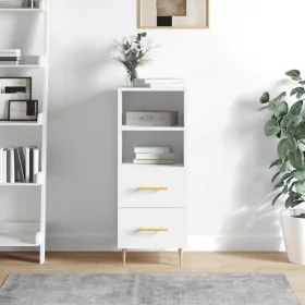 Hochglanzweißes Sperrholz-Sideboard 34,5 x 34 x 90 cm von vidaXL, Sideboards - Ref: Foro24-828654, Preis: 56,18 €, Rabatt: %