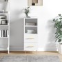 Hochglanzweißes Sperrholz-Sideboard 34,5 x 34 x 90 cm von vidaXL, Sideboards - Ref: Foro24-828654, Preis: 56,75 €, Rabatt: %