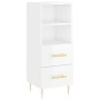 Hochglanzweißes Sperrholz-Sideboard 34,5 x 34 x 90 cm von vidaXL, Sideboards - Ref: Foro24-828654, Preis: 56,75 €, Rabatt: %