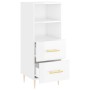 Hochglanzweißes Sperrholz-Sideboard 34,5 x 34 x 90 cm von vidaXL, Sideboards - Ref: Foro24-828654, Preis: 56,75 €, Rabatt: %