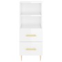 Hochglanzweißes Sperrholz-Sideboard 34,5 x 34 x 90 cm von vidaXL, Sideboards - Ref: Foro24-828654, Preis: 56,75 €, Rabatt: %