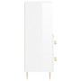 Aparador de madera contrachapada blanco brillante 34,5x34x90 cm de vidaXL, Aparadores - Ref: Foro24-828654, Precio: 56,69 €, ...