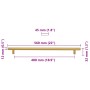 Tiradores para armarios 5 uds acero inoxidable dorado 480 mm