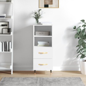 Hochglanzweißes Sperrholz-Sideboard 34,5 x 34 x 90 cm von vidaXL, Sideboards - Ref: Foro24-828646, Preis: 56,29 €, Rabatt: %