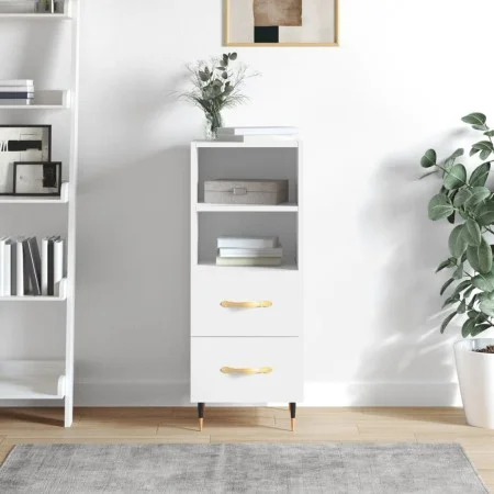Hochglanzweißes Sperrholz-Sideboard 34,5 x 34 x 90 cm von vidaXL, Sideboards - Ref: Foro24-828646, Preis: 55,73 €, Rabatt: %