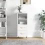 Hochglanzweißes Sperrholz-Sideboard 34,5 x 34 x 90 cm von vidaXL, Sideboards - Ref: Foro24-828646, Preis: 55,73 €, Rabatt: %