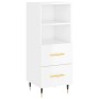 Hochglanzweißes Sperrholz-Sideboard 34,5 x 34 x 90 cm von vidaXL, Sideboards - Ref: Foro24-828646, Preis: 56,29 €, Rabatt: %