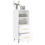 Glossy white plywood sideboard 34.5x34x90 cm by vidaXL, Sideboards - Ref: Foro24-828646, Price: 56,29 €, Discount: %