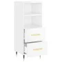Hochglanzweißes Sperrholz-Sideboard 34,5 x 34 x 90 cm von vidaXL, Sideboards - Ref: Foro24-828646, Preis: 55,73 €, Rabatt: %