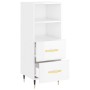 Hochglanzweißes Sperrholz-Sideboard 34,5 x 34 x 90 cm von vidaXL, Sideboards - Ref: Foro24-828646, Preis: 56,29 €, Rabatt: %