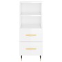 Hochglanzweißes Sperrholz-Sideboard 34,5 x 34 x 90 cm von vidaXL, Sideboards - Ref: Foro24-828646, Preis: 56,29 €, Rabatt: %