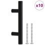 Tiradores para armarios 10 uds acero inoxidable negro 64 mm