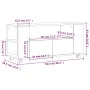 Schwarzer TV-Schrank aus Holzwerkstoff, 102 x 34,5 x 43 cm von vidaXL, TV-Möbel - Ref: Foro24-833743, Preis: 66,54 €, Rabatt: %