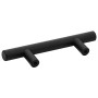 Tiradores para armarios 10 uds acero inoxidable negro 64 mm