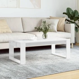 Glossy white engineered wood coffee table 102x50x35 cm by vidaXL, Coffee table - Ref: Foro24-823360, Price: 56,65 €, Discount: %