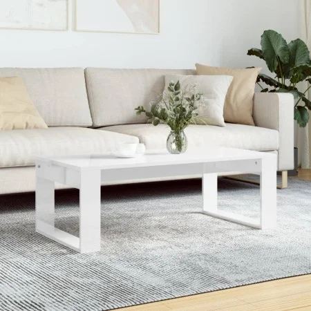 Glossy white engineered wood coffee table 102x50x35 cm by vidaXL, Coffee table - Ref: Foro24-823360, Price: 56,62 €, Discount: %