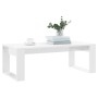 Glänzend weißer Couchtisch aus Holzwerkstoff, 102 x 50 x 35 cm von vidaXL, Couchtisch - Ref: Foro24-823360, Preis: 59,98 €, R...