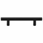 Tiradores para armarios 10 uds acero inoxidable negro 96 mm