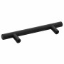 Tiradores para armarios 10 uds acero inoxidable negro 96 mm